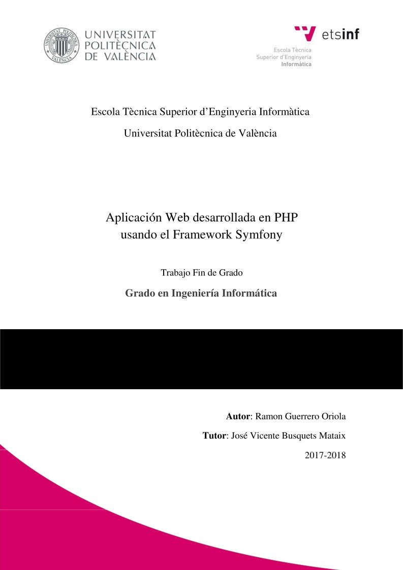 Imágen de pdf Aplicación Web desarrollada en PHP usando el Framework Symfony